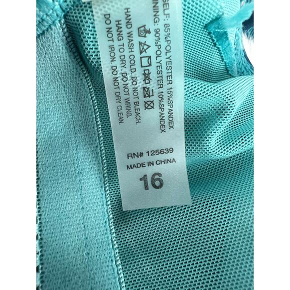 J. Hara One Piece Ruffle Swimsuit Size 16 - Picture 6 of 6